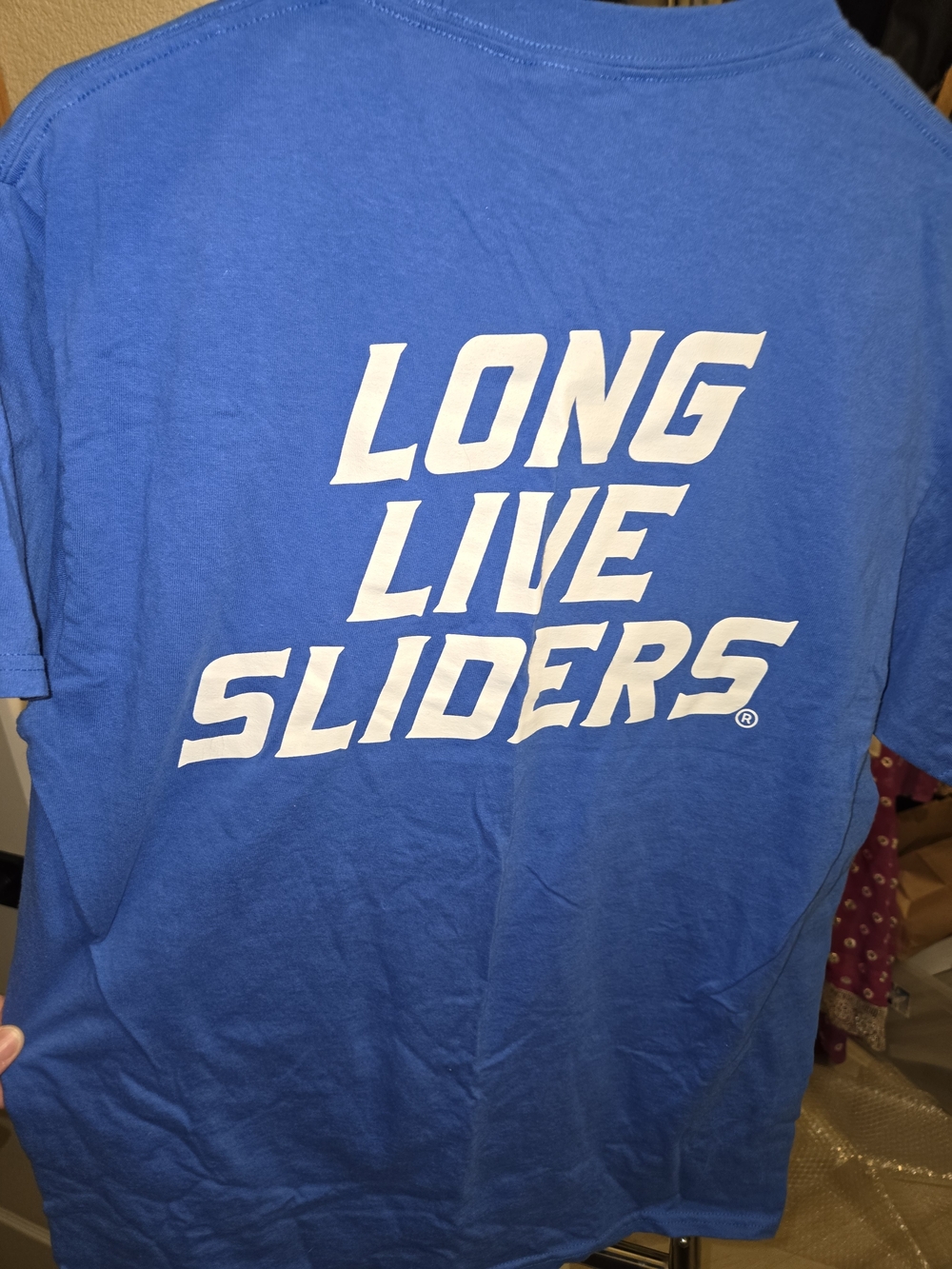 Blue "Long Live Sliders" Graphic White Castle Hoodie